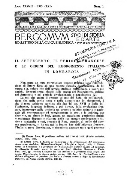 Bergomum bollettino della civica biblioteca