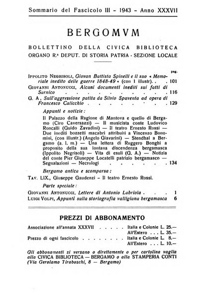 Bergomum bollettino della civica biblioteca