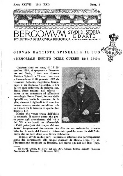 Bergomum bollettino della civica biblioteca