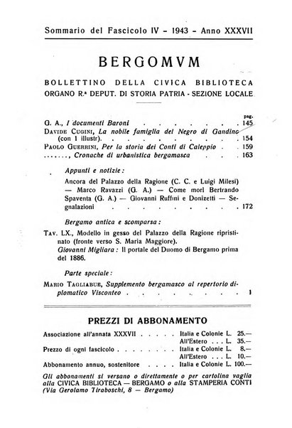 Bergomum bollettino della civica biblioteca