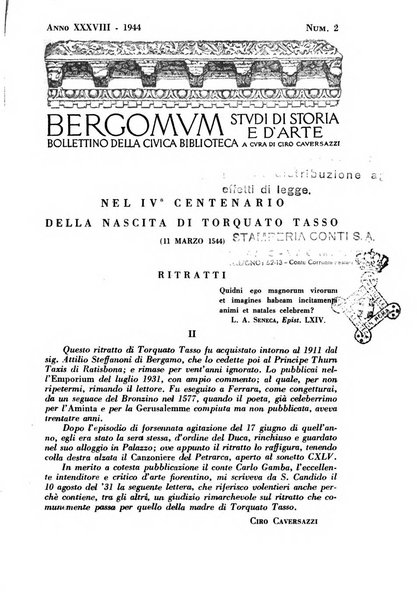 Bergomum bollettino della civica biblioteca