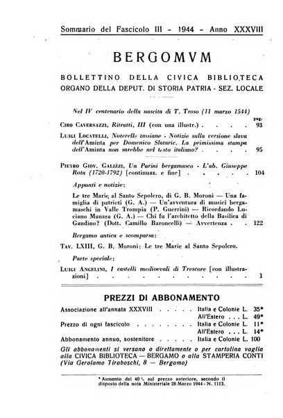 Bergomum bollettino della civica biblioteca