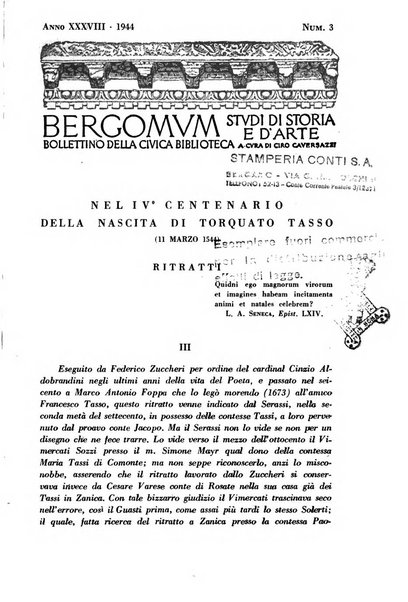 Bergomum bollettino della civica biblioteca