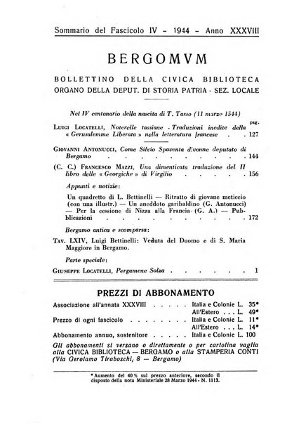 Bergomum bollettino della civica biblioteca