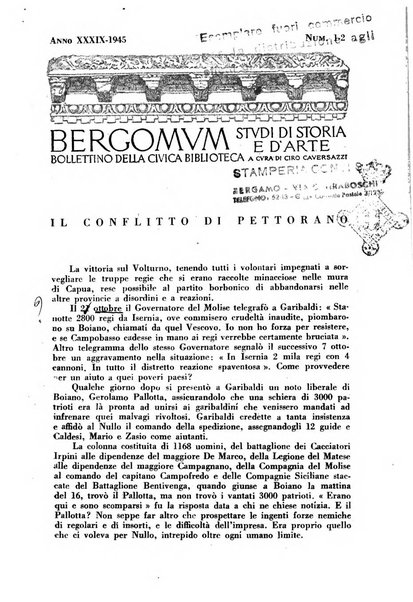 Bergomum bollettino della civica biblioteca