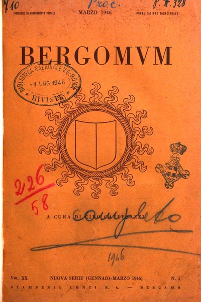 Bergomum bollettino della civica biblioteca