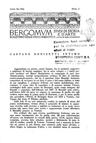 Bergomum bollettino della civica biblioteca