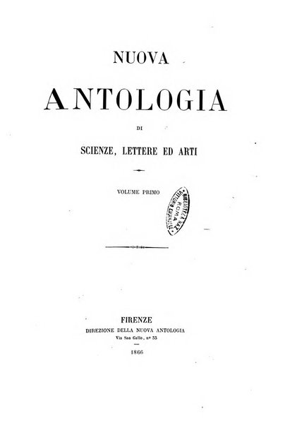 Nuova antologia di scienze, lettere ed arti