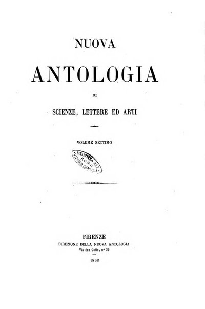 Nuova antologia di scienze, lettere ed arti