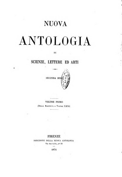 Nuova antologia di scienze, lettere ed arti