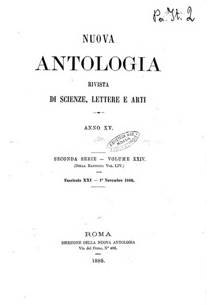 Nuova antologia di scienze, lettere ed arti