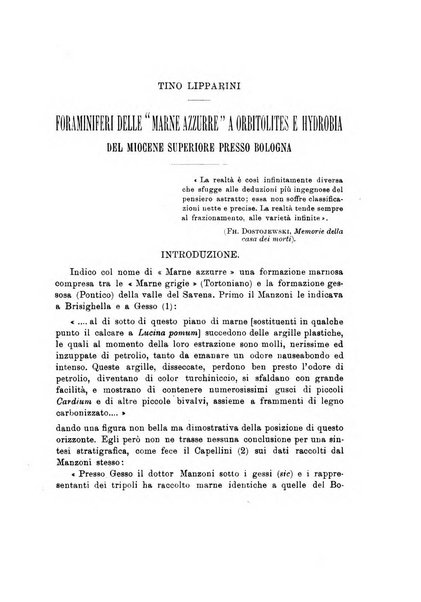 Giornale di geologia annali del R. Museo geologico di Bologna