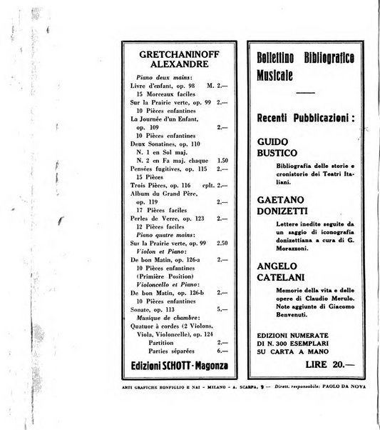 Bollettino bibliografico musicale