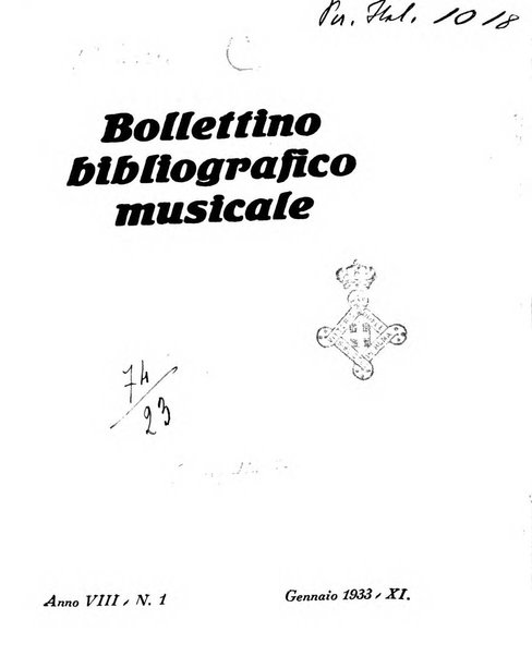 Bollettino bibliografico musicale