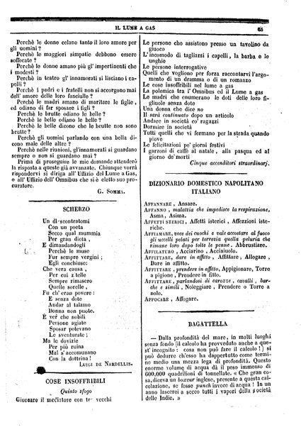 lume a gas : giornale della sera