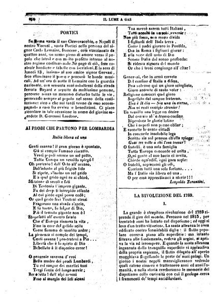 lume a gas : giornale della sera