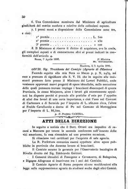 Bollettino del comizio agrario di Mantova e dei distretti riuniti di Asola, Bozzolo, Canneto sull'Oglio, Gonzaga, Ostiglia, Volta