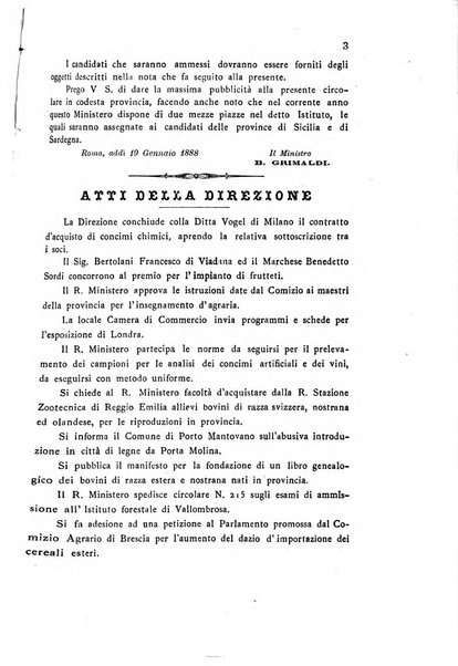 Bollettino del comizio agrario di Mantova e dei distretti riuniti di Asola, Bozzolo, Canneto sull'Oglio, Gonzaga, Ostiglia, Volta