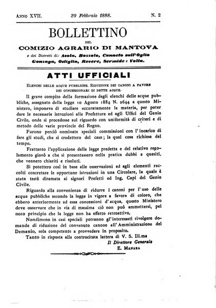 Bollettino del comizio agrario di Mantova e dei distretti riuniti di Asola, Bozzolo, Canneto sull'Oglio, Gonzaga, Ostiglia, Volta