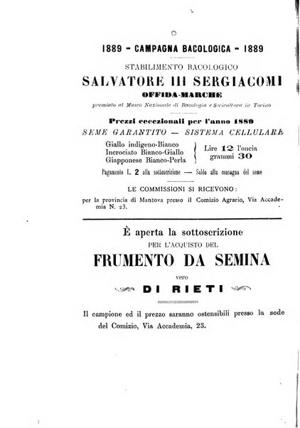 Bollettino del comizio agrario di Mantova e dei distretti riuniti di Asola, Bozzolo, Canneto sull'Oglio, Gonzaga, Ostiglia, Volta