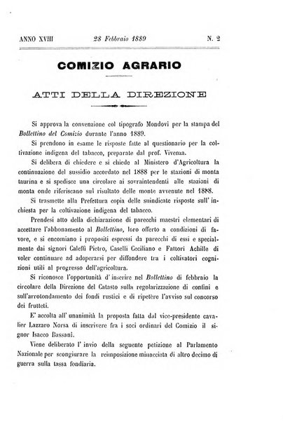 Bollettino del comizio agrario di Mantova e dei distretti riuniti di Asola, Bozzolo, Canneto sull'Oglio, Gonzaga, Ostiglia, Volta