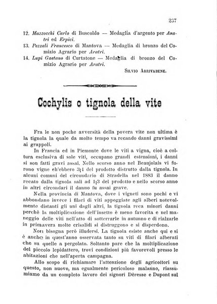 Bollettino del comizio agrario di Mantova e dei distretti riuniti di Asola, Bozzolo, Canneto sull'Oglio, Gonzaga, Ostiglia, Volta