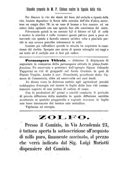 Bollettino del comizio agrario di Mantova e dei distretti riuniti di Asola, Bozzolo, Canneto sull'Oglio, Gonzaga, Ostiglia, Volta