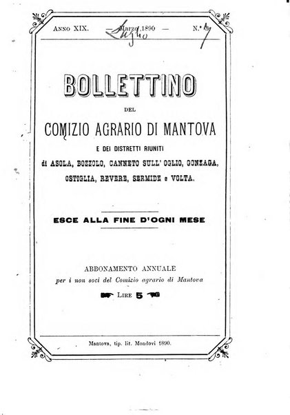 Bollettino del comizio agrario di Mantova e dei distretti riuniti di Asola, Bozzolo, Canneto sull'Oglio, Gonzaga, Ostiglia, Volta