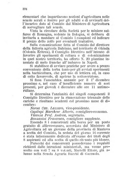 Bollettino del comizio agrario di Mantova e dei distretti riuniti di Asola, Bozzolo, Canneto sull'Oglio, Gonzaga, Ostiglia, Volta