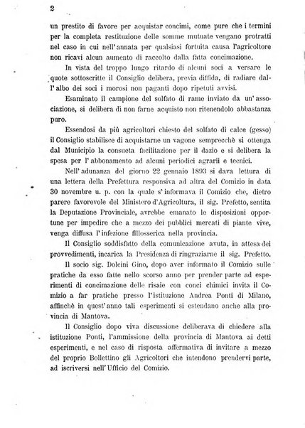 Bollettino del comizio agrario di Mantova e dei distretti riuniti di Asola, Bozzolo, Canneto sull'Oglio, Gonzaga, Ostiglia, Volta