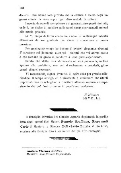 Bollettino del comizio agrario di Mantova e dei distretti riuniti di Asola, Bozzolo, Canneto sull'Oglio, Gonzaga, Ostiglia, Volta