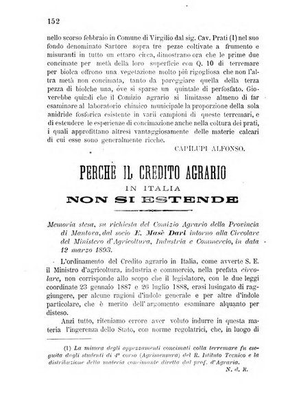 Bollettino del comizio agrario di Mantova e dei distretti riuniti di Asola, Bozzolo, Canneto sull'Oglio, Gonzaga, Ostiglia, Volta