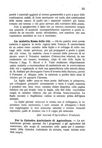 Bollettino del comizio agrario di Mantova e dei distretti riuniti di Asola, Bozzolo, Canneto sull'Oglio, Gonzaga, Ostiglia, Volta