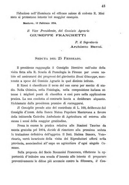 Bollettino del comizio agrario di Mantova e dei distretti riuniti di Asola, Bozzolo, Canneto sull'Oglio, Gonzaga, Ostiglia, Volta