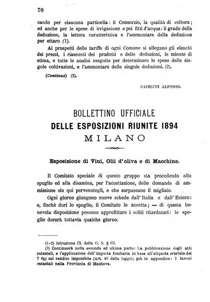 Bollettino del comizio agrario di Mantova e dei distretti riuniti di Asola, Bozzolo, Canneto sull'Oglio, Gonzaga, Ostiglia, Volta