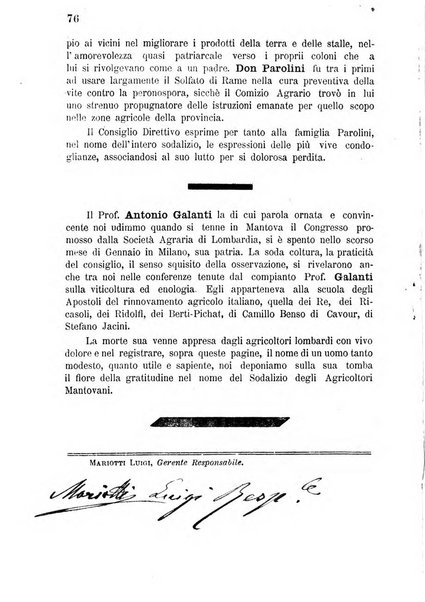 Bollettino del comizio agrario di Mantova e dei distretti riuniti di Asola, Bozzolo, Canneto sull'Oglio, Gonzaga, Ostiglia, Volta