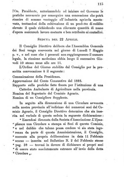 Bollettino del comizio agrario di Mantova e dei distretti riuniti di Asola, Bozzolo, Canneto sull'Oglio, Gonzaga, Ostiglia, Volta