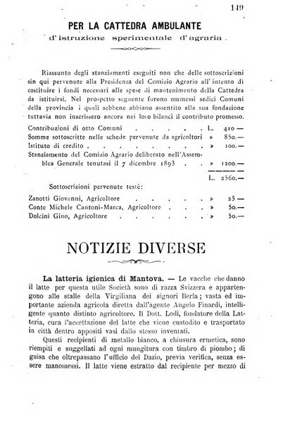 Bollettino del comizio agrario di Mantova e dei distretti riuniti di Asola, Bozzolo, Canneto sull'Oglio, Gonzaga, Ostiglia, Volta