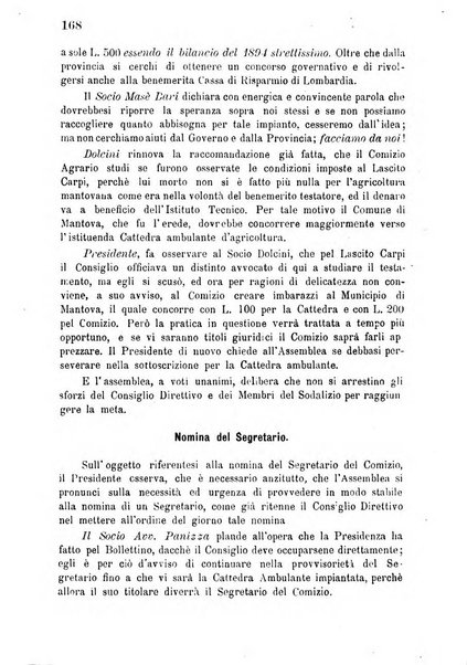 Bollettino del comizio agrario di Mantova e dei distretti riuniti di Asola, Bozzolo, Canneto sull'Oglio, Gonzaga, Ostiglia, Volta