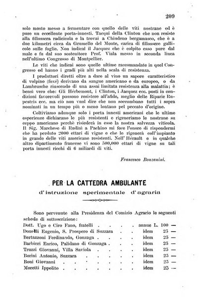 Bollettino del comizio agrario di Mantova e dei distretti riuniti di Asola, Bozzolo, Canneto sull'Oglio, Gonzaga, Ostiglia, Volta