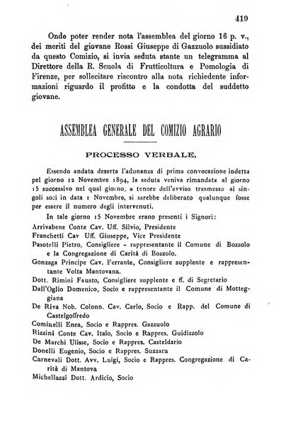 Bollettino del comizio agrario di Mantova e dei distretti riuniti di Asola, Bozzolo, Canneto sull'Oglio, Gonzaga, Ostiglia, Volta