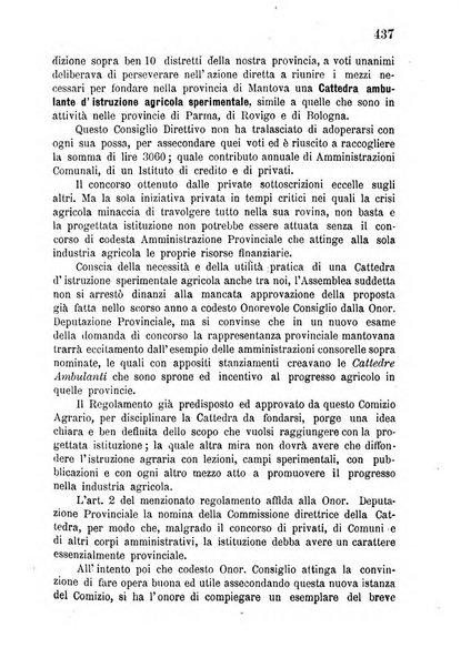 Bollettino del comizio agrario di Mantova e dei distretti riuniti di Asola, Bozzolo, Canneto sull'Oglio, Gonzaga, Ostiglia, Volta