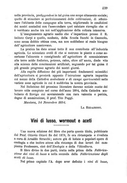 Bollettino del comizio agrario di Mantova e dei distretti riuniti di Asola, Bozzolo, Canneto sull'Oglio, Gonzaga, Ostiglia, Volta