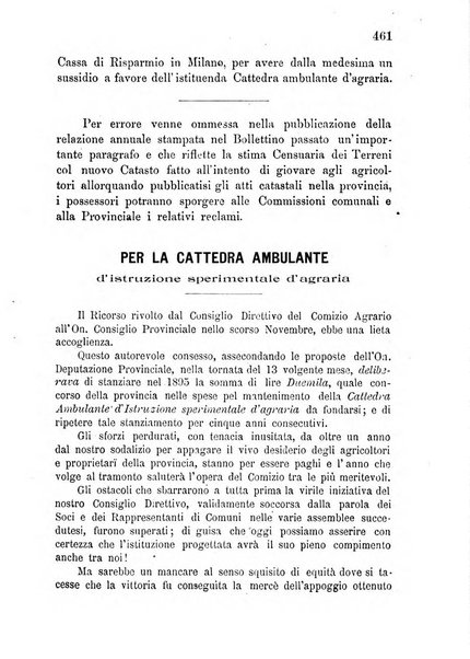 Bollettino del comizio agrario di Mantova e dei distretti riuniti di Asola, Bozzolo, Canneto sull'Oglio, Gonzaga, Ostiglia, Volta