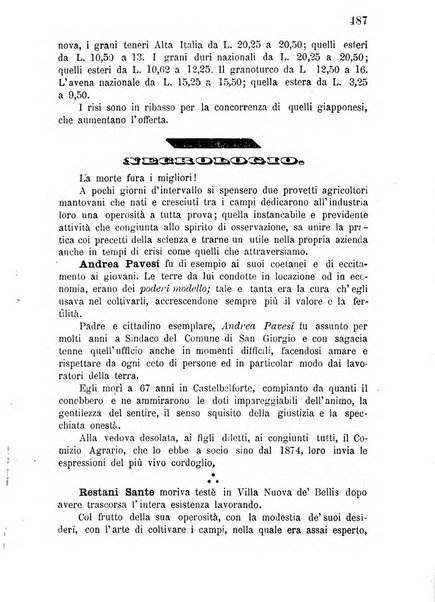 Bollettino del comizio agrario di Mantova e dei distretti riuniti di Asola, Bozzolo, Canneto sull'Oglio, Gonzaga, Ostiglia, Volta