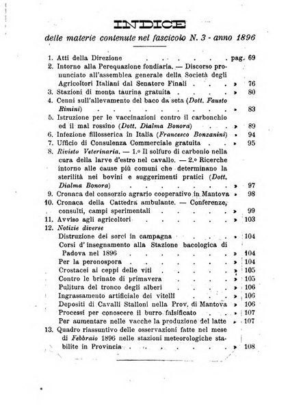 Bollettino del comizio agrario di Mantova e dei distretti riuniti di Asola, Bozzolo, Canneto sull'Oglio, Gonzaga, Ostiglia, Volta