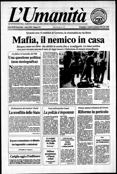 Umanità : giornale dei socialisti democratici