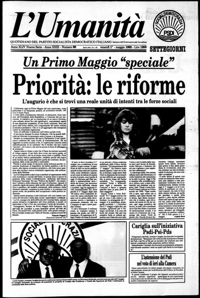 Umanità : giornale dei socialisti democratici