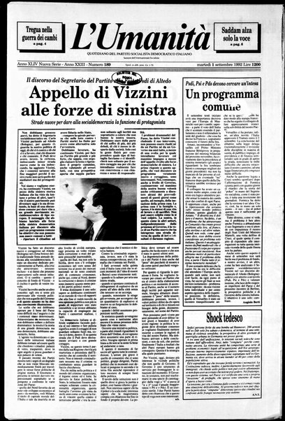 Umanità : giornale dei socialisti democratici