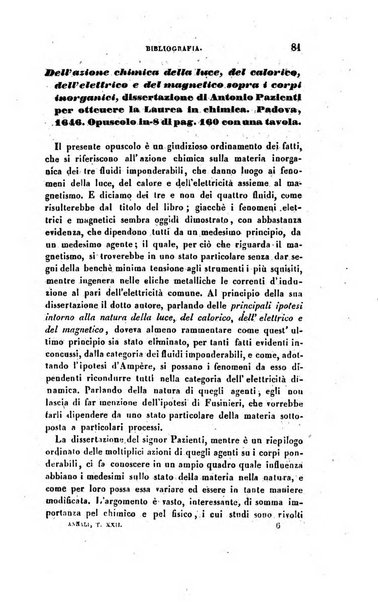 Annali di fisica, chimica e scienze accessorie coi bollettini di farmacia e di tecnologia